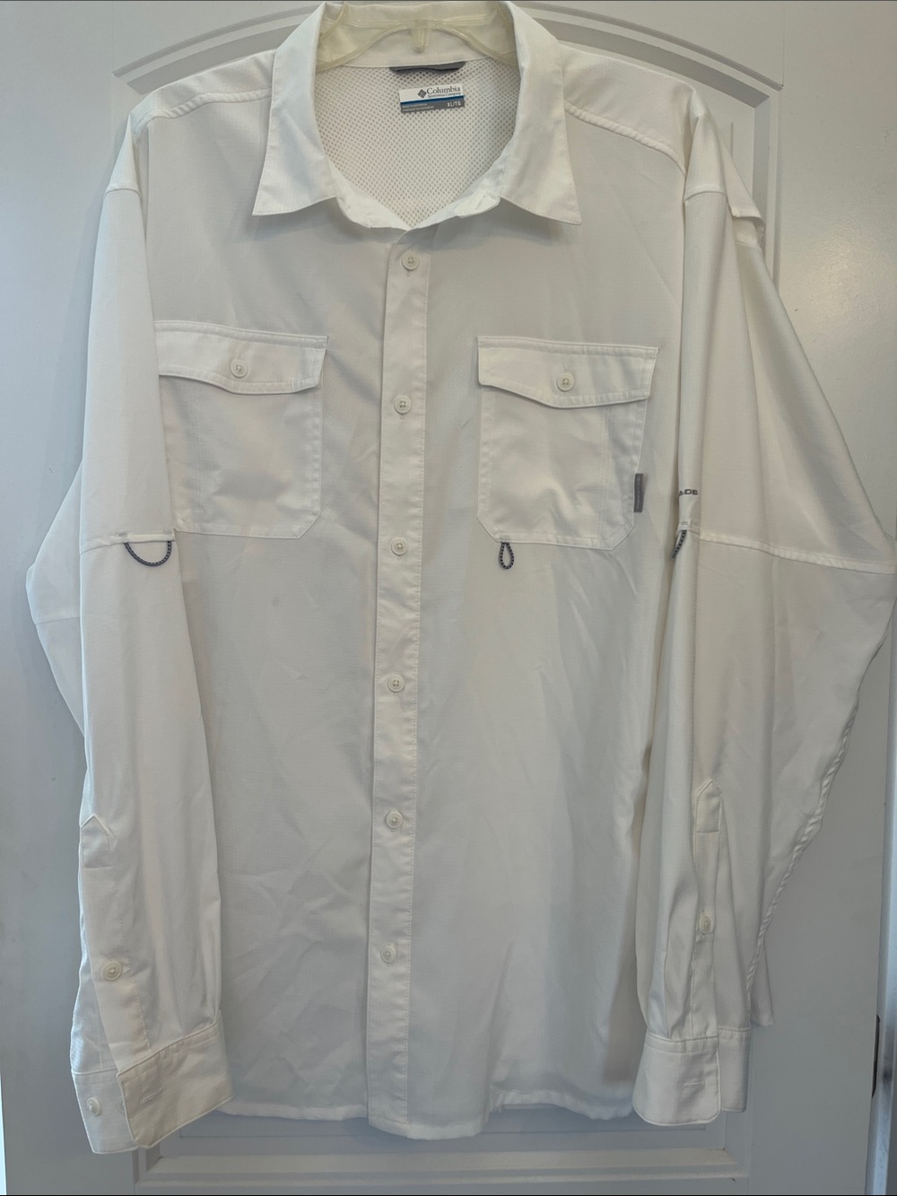 Columbia White Outdoor Fishing Shirt